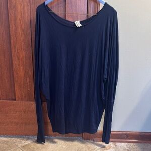 Chic Navy Blue Women's Tunic Top